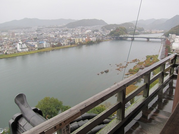 犬山城天守閣からの北西方向の眺望